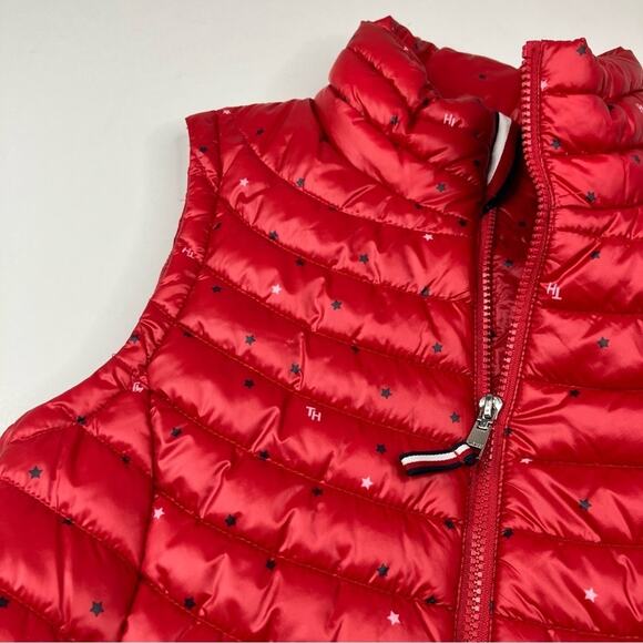Tommy Hilfiger | Red Star Spangled Full Zip Puffer Vest SMALL - Picture 2 of 5